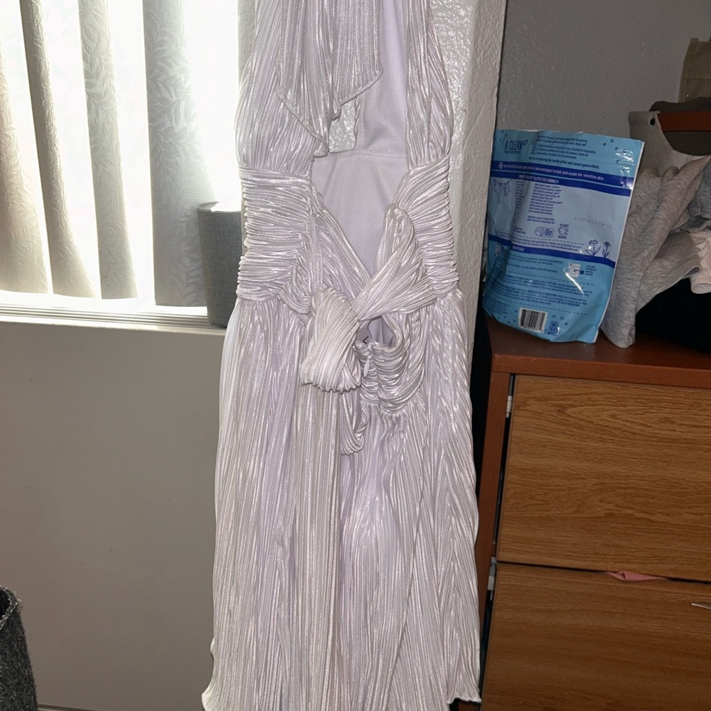 White halter dress